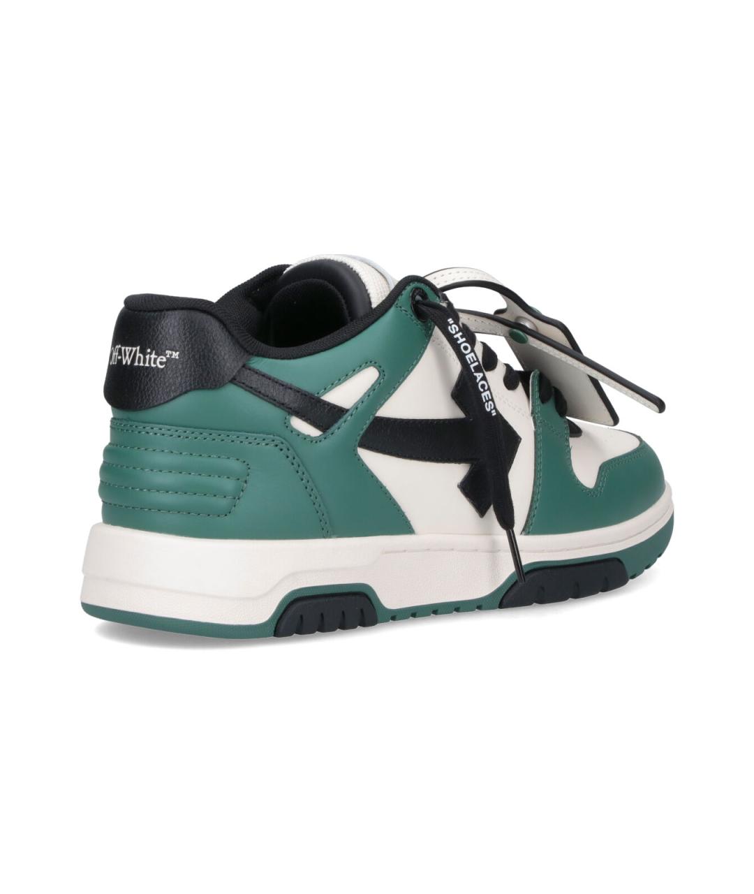 OFF-WHITE Зеленые синтетические низкие кроссовки / кеды, фото 4