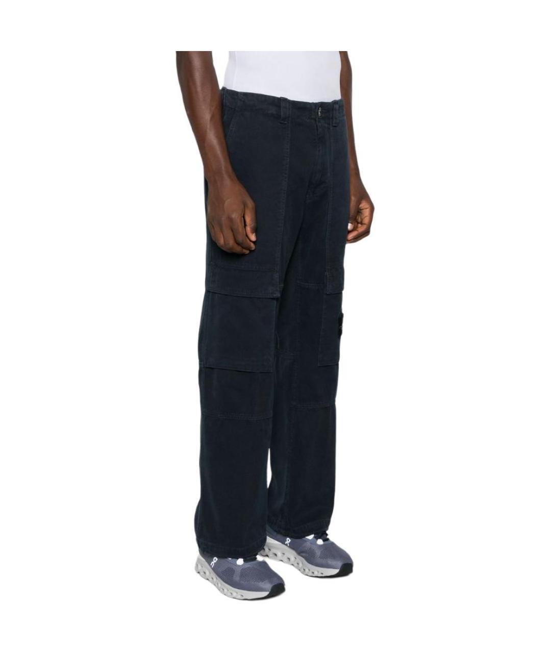 STONE ISLAND Синие повседневные брюки, фото 4