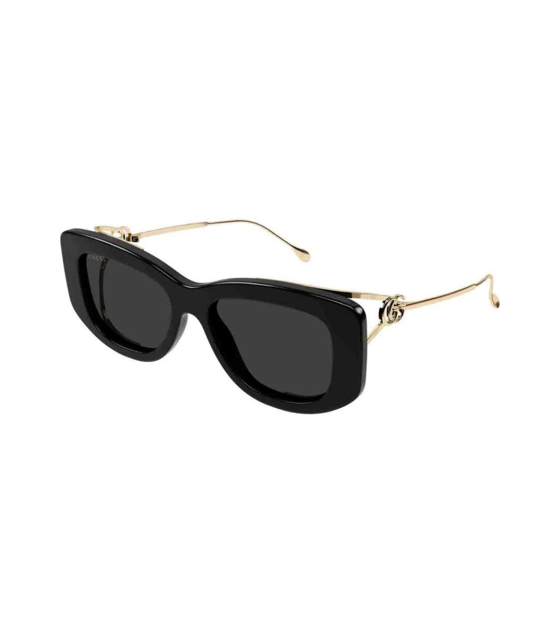 GUCCI Черные пластиковые солнцезащитные очки, фото 1