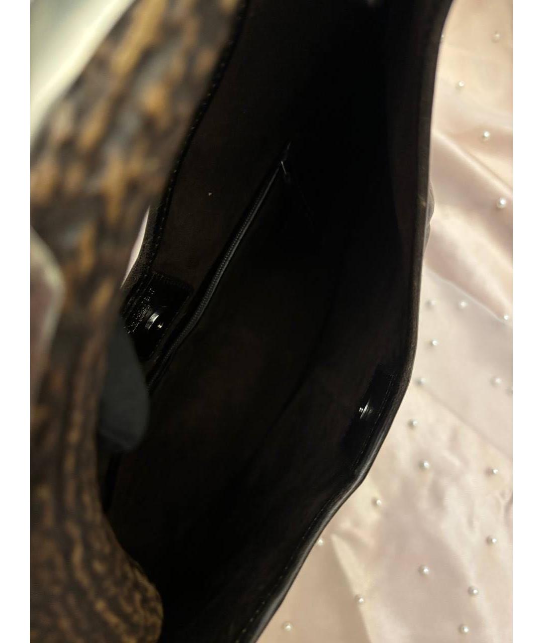 SAINT LAURENT Черная кожаная сумка с короткими ручками, фото 3
