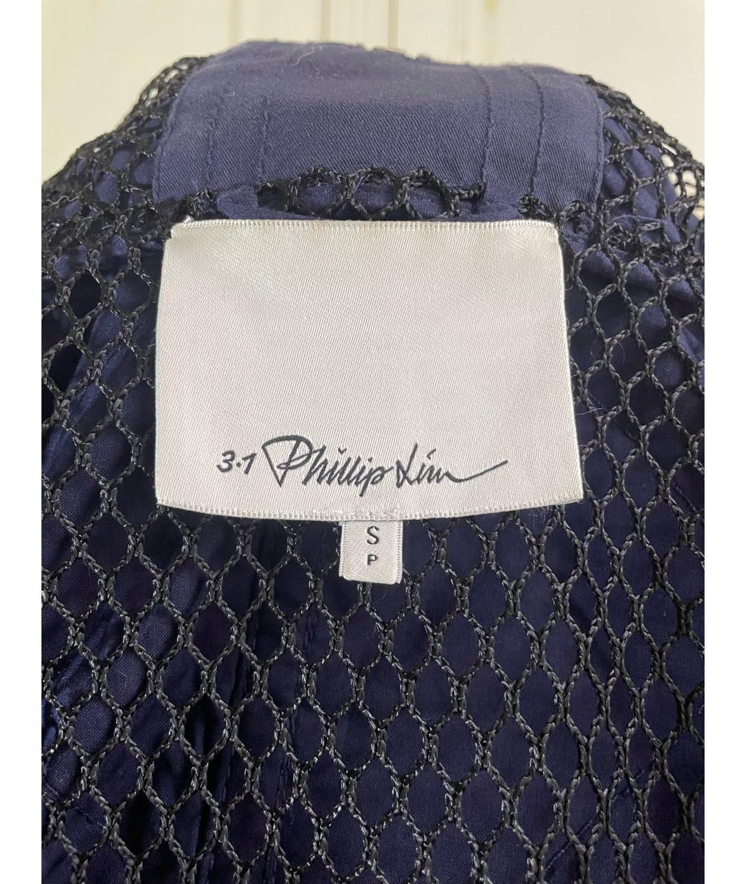 3.1 PHILLIP LIM Темно-синяя хлопковая парка, фото 8
