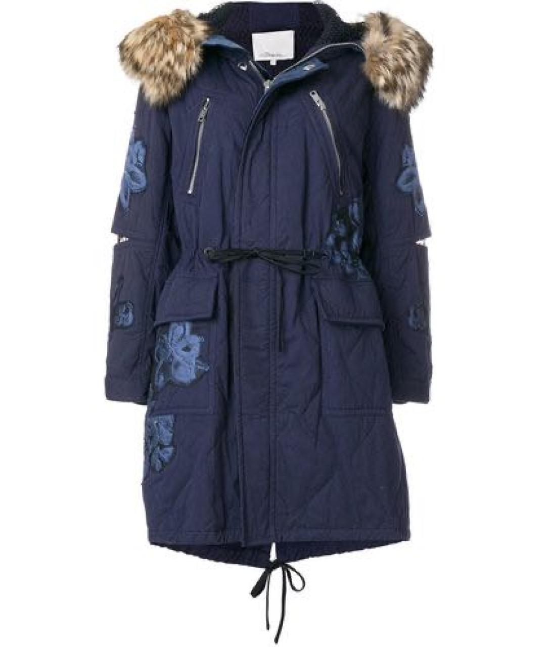 3.1 PHILLIP LIM Темно-синяя хлопковая парка, фото 9