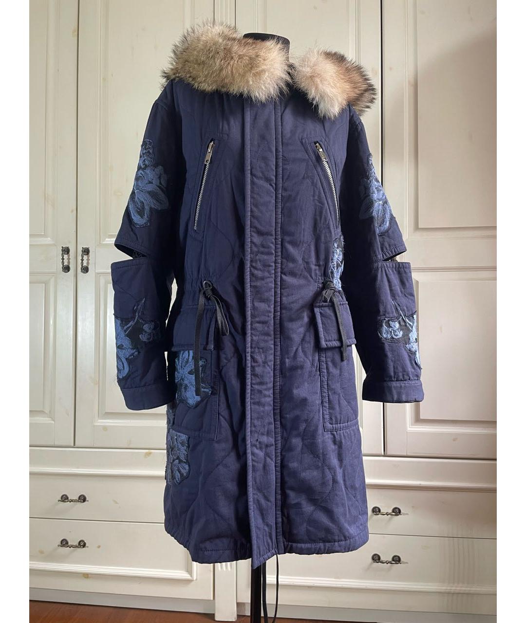 3.1 PHILLIP LIM Темно-синяя хлопковая парка, фото 2