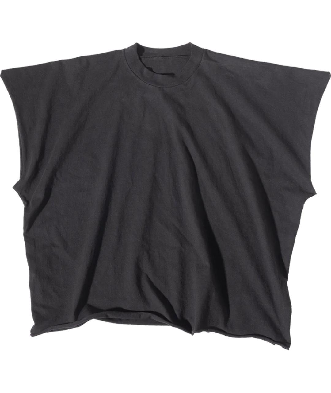 YEEZY Черная хлопковая футболка, фото 1