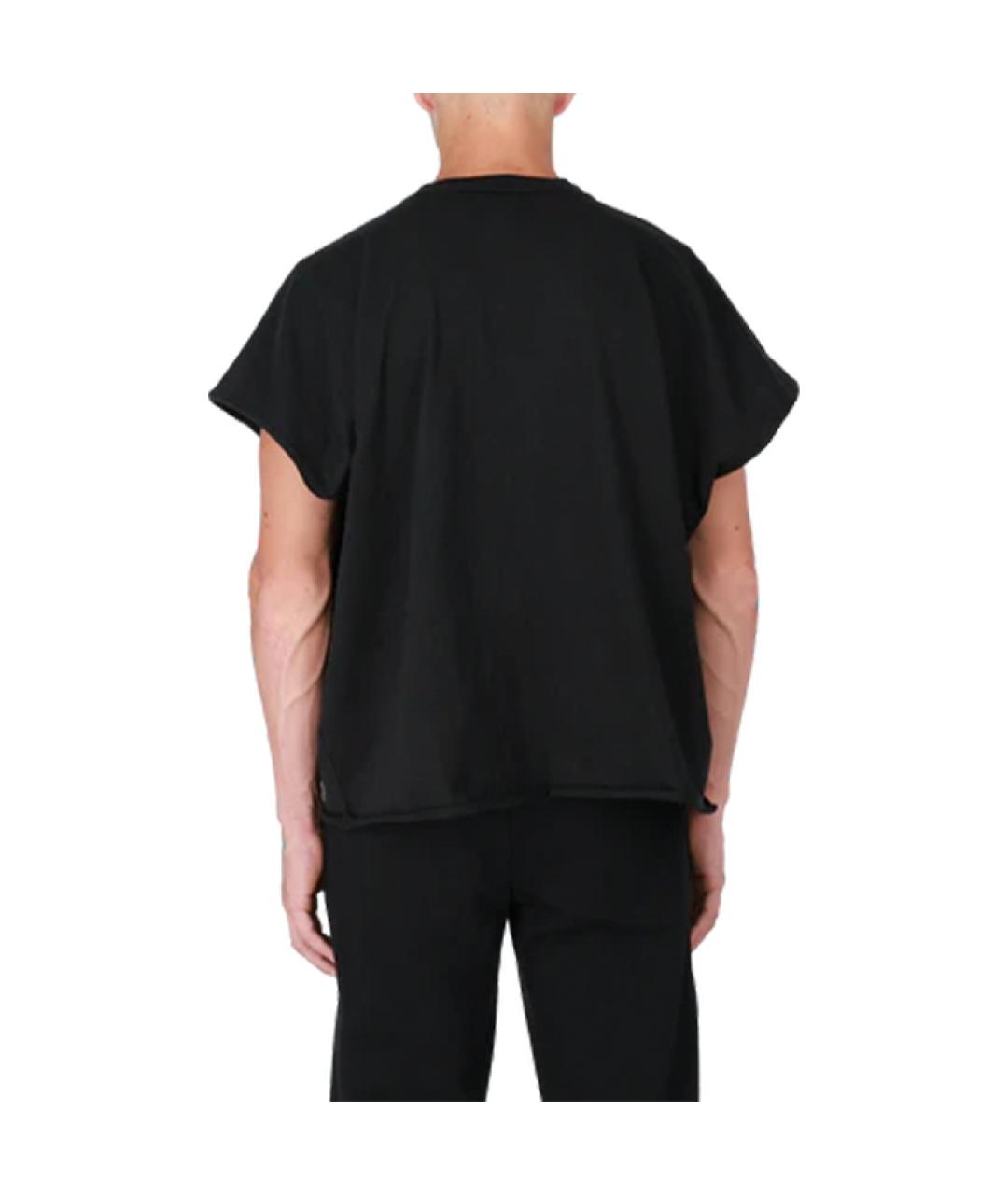 YEEZY Черная хлопковая футболка, фото 3