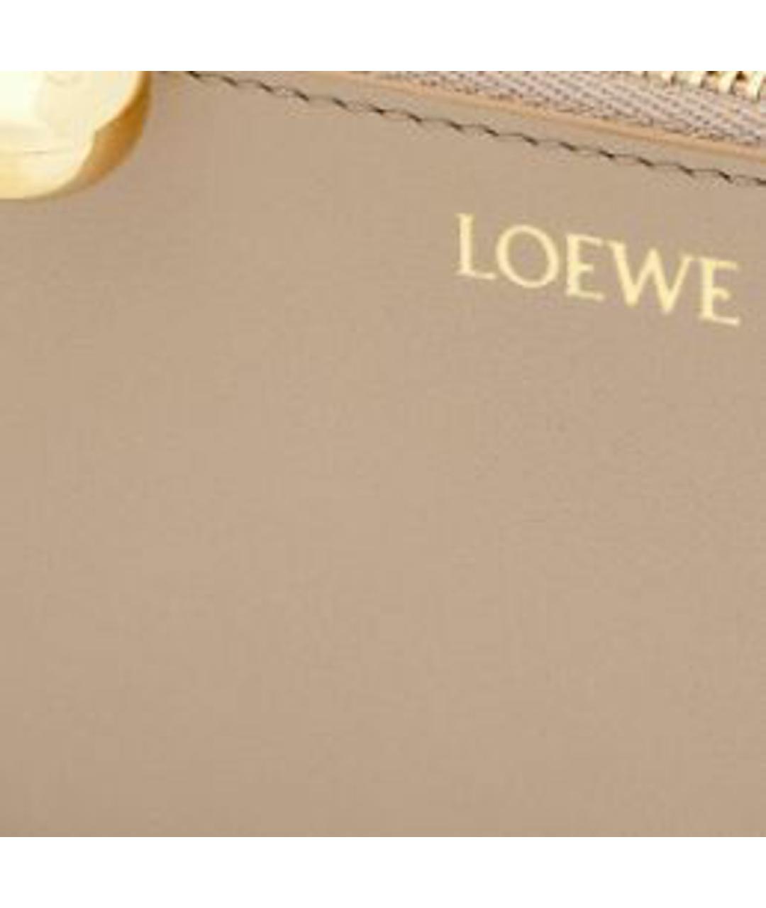 LOEWE Бежевый кожаный кардхолдер, фото 4