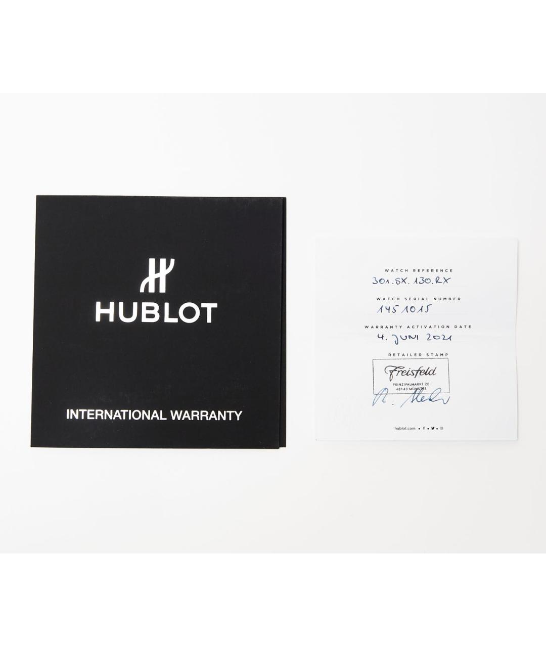 HUBLOT Черные стальные часы, фото 5