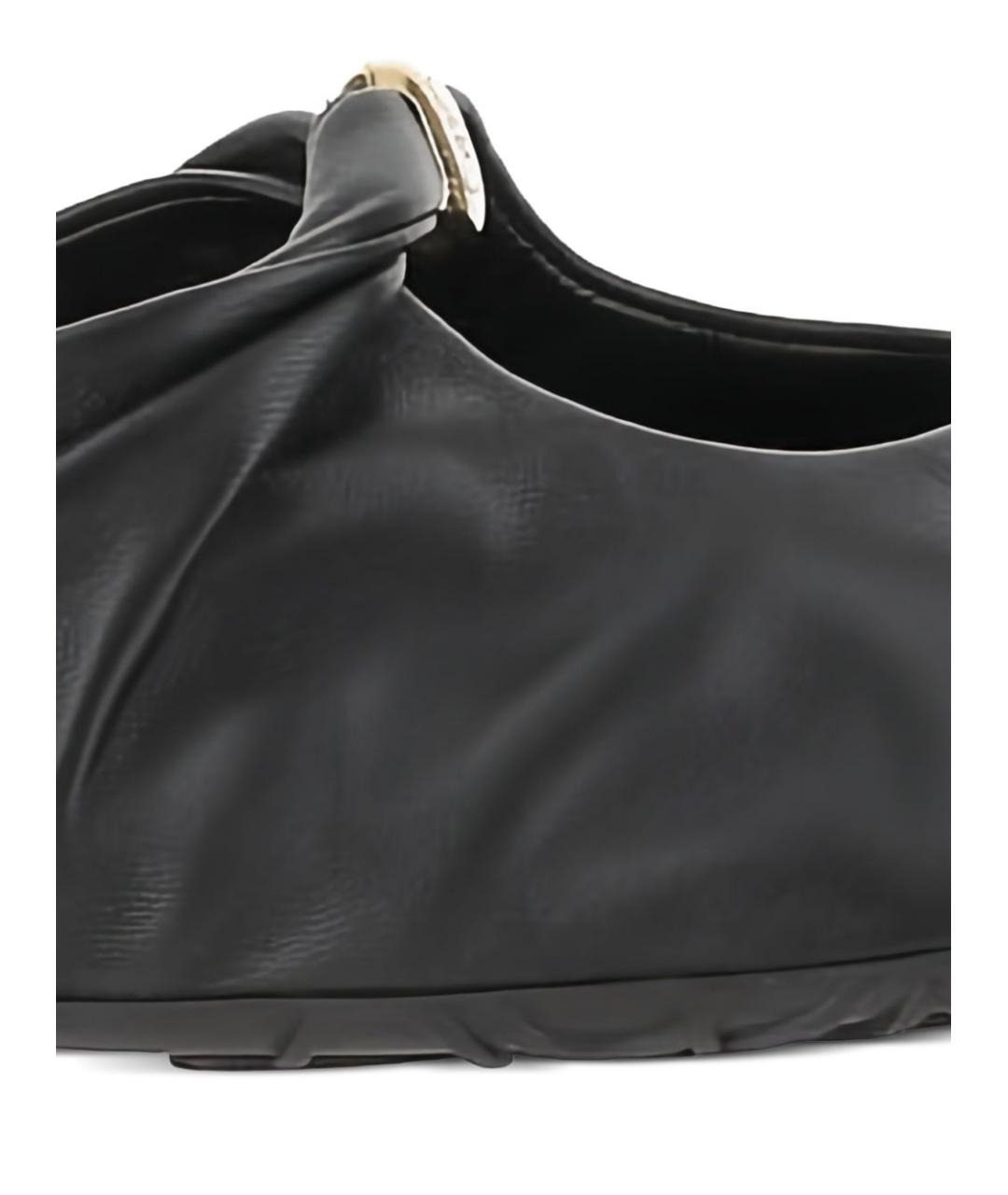 LOEWE Черные кожаные балетки, фото 2