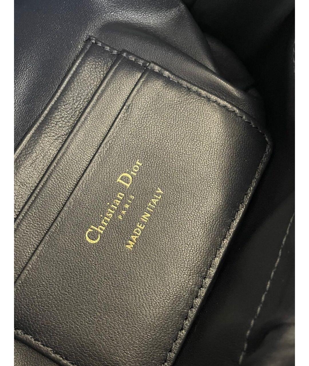 CHRISTIAN DIOR Темно-синяя тканевая сумка через плечо, фото 4