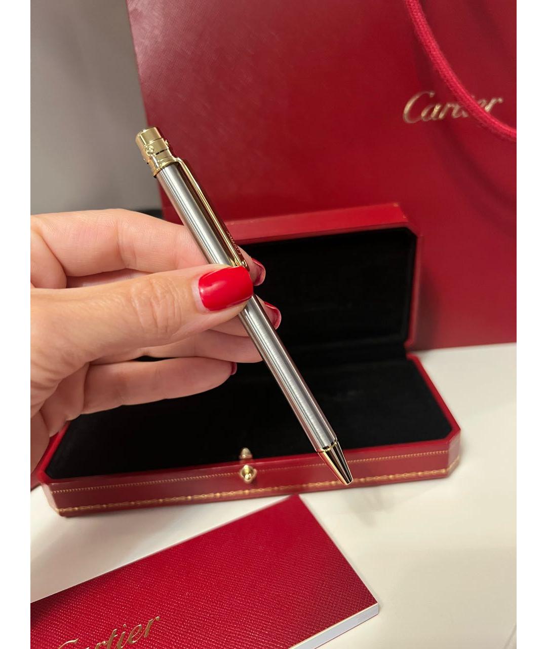 CARTIER Золотая металлическая шариковая ручка, фото 3