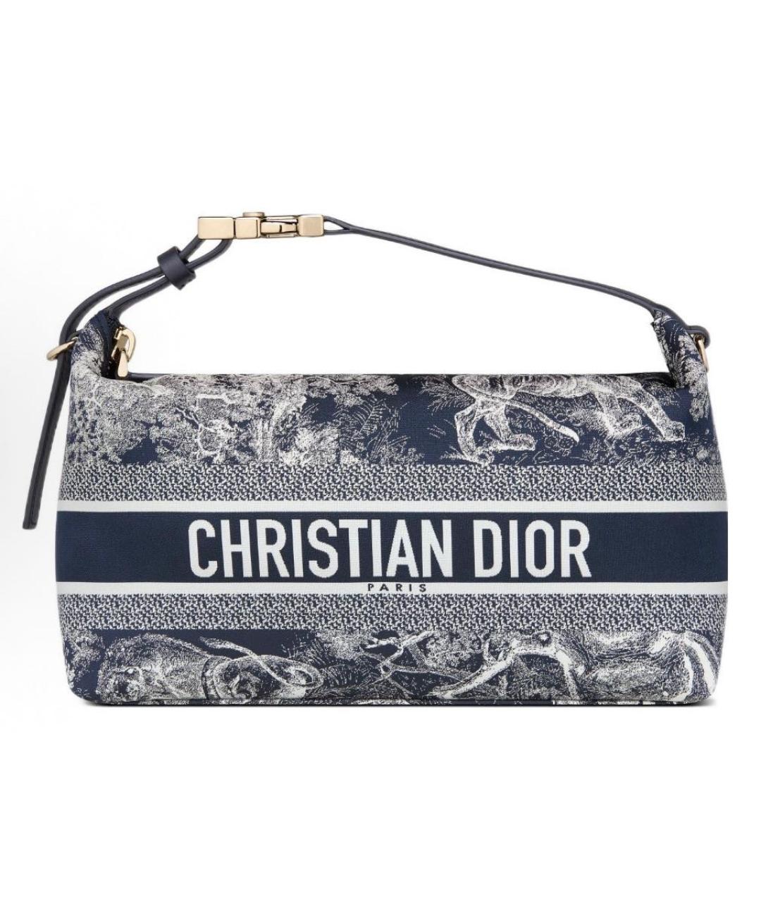CHRISTIAN DIOR Темно-синяя тканевая дорожная/спортивная сумка, фото 1