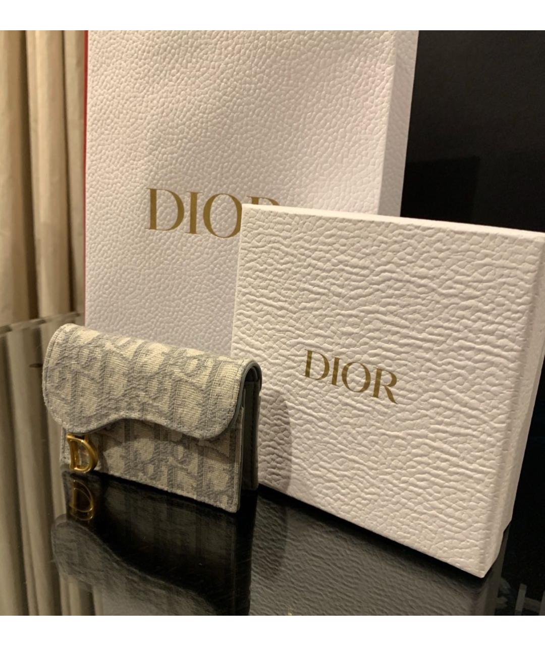 CHRISTIAN DIOR Серая тканевая сумка через плечо, фото 4
