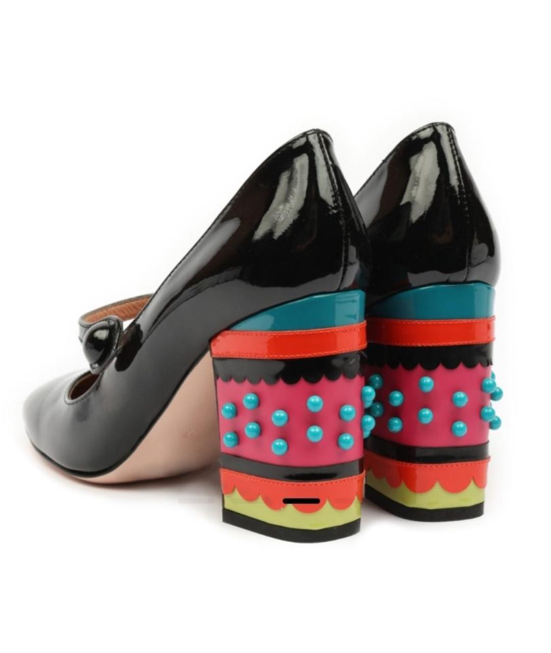 RED VALENTINO Черные туфли из лакированной кожи, фото 3