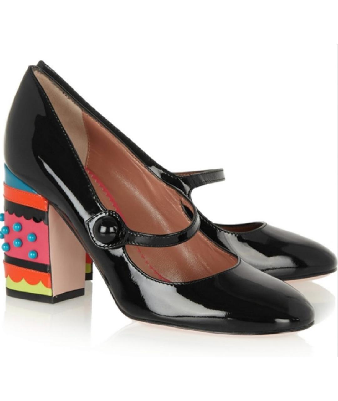 RED VALENTINO Черные туфли из лакированной кожи, фото 2