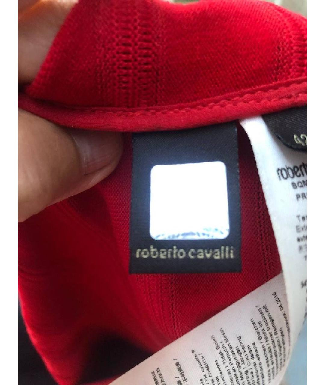 ROBERTO CAVALLI Красная вискозная юбка мини, фото 4
