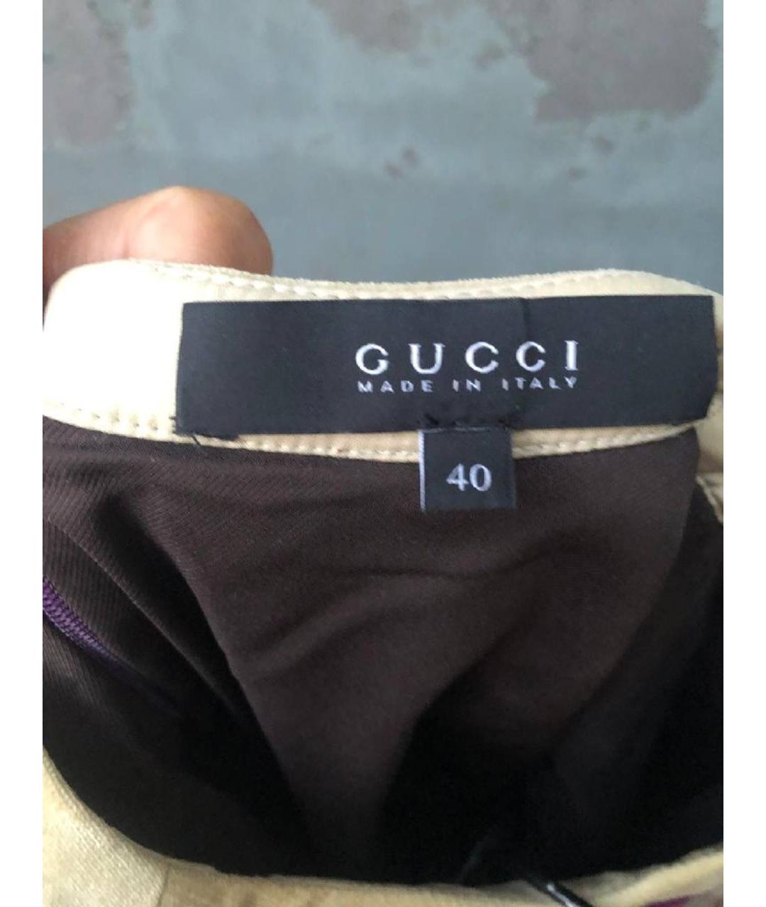 GUCCI Бордовое вискозное повседневное платье, фото 2