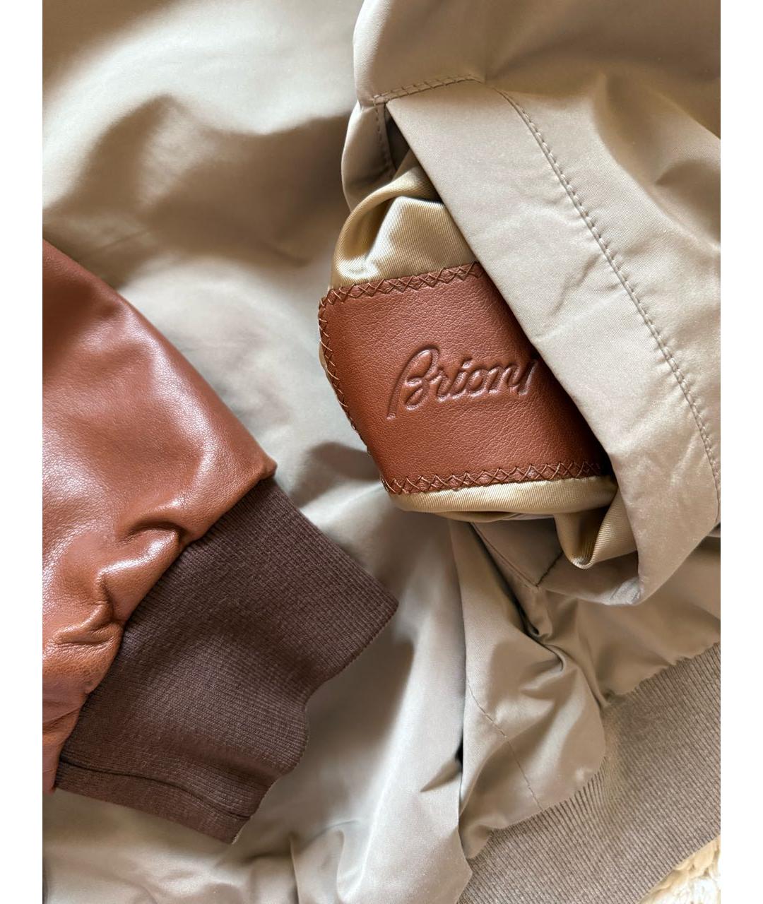 BRIONI Коричневая кожаная куртка, фото 3