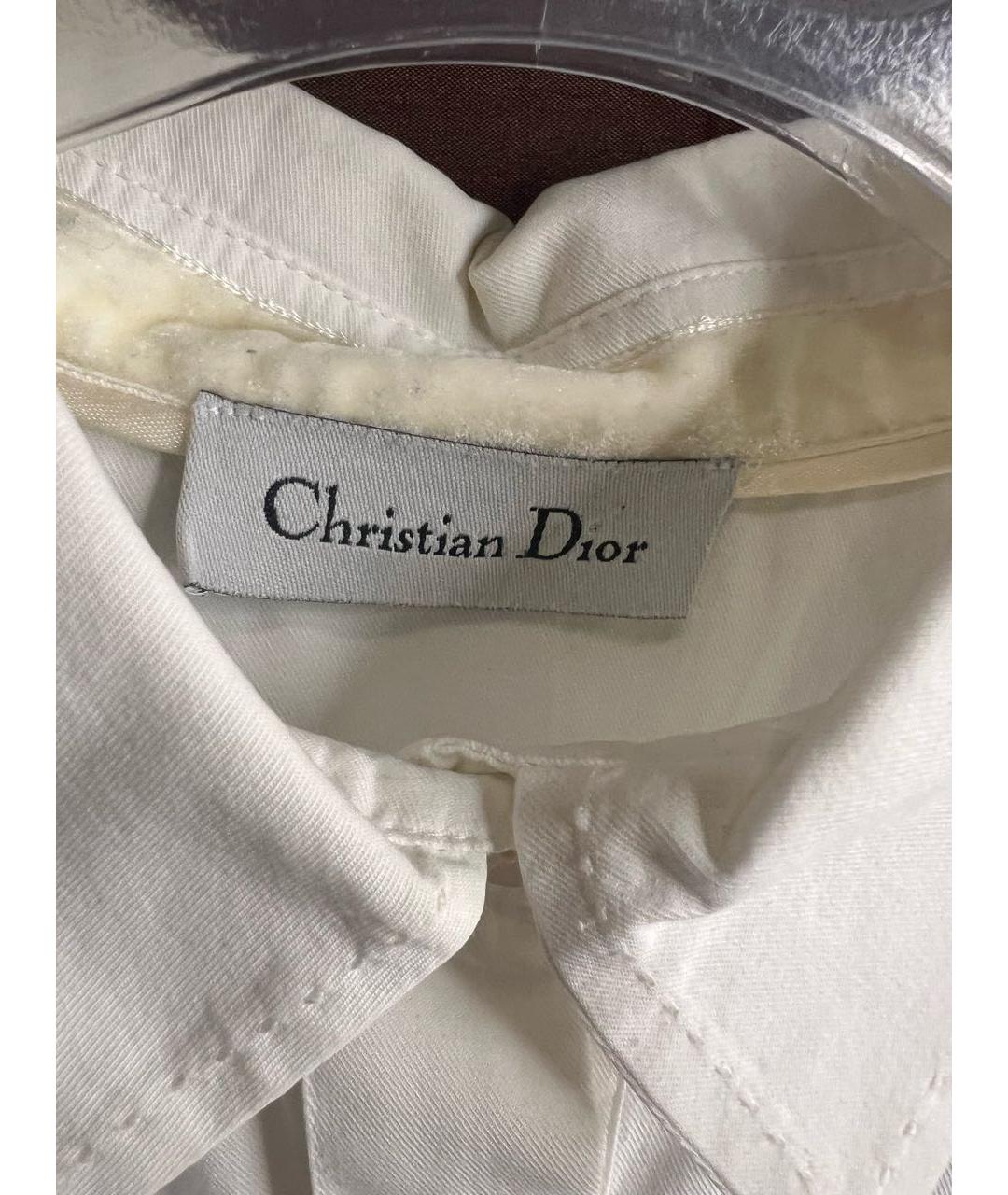 CHRISTIAN DIOR Белая хлопковая рубашка/блузка, фото 3