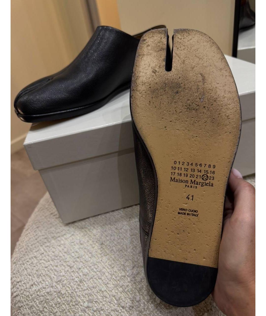 MAISON MARGIELA Черные кожаные лоферы, фото 2