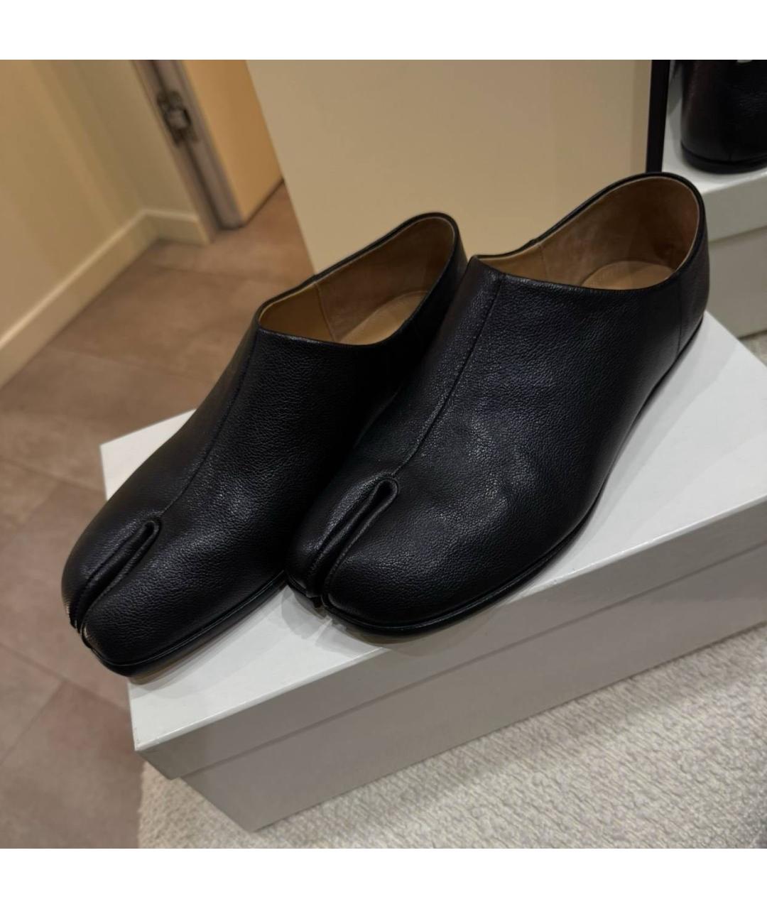 MAISON MARGIELA Черные кожаные лоферы, фото 3