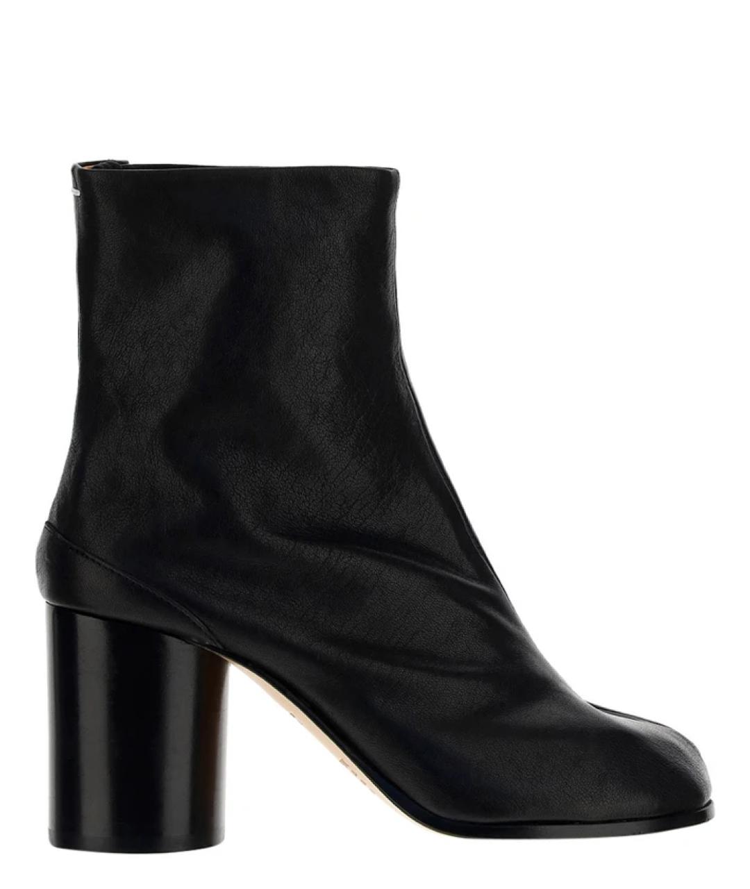 MAISON MARGIELA Черные кожаные ботильоны, фото 1