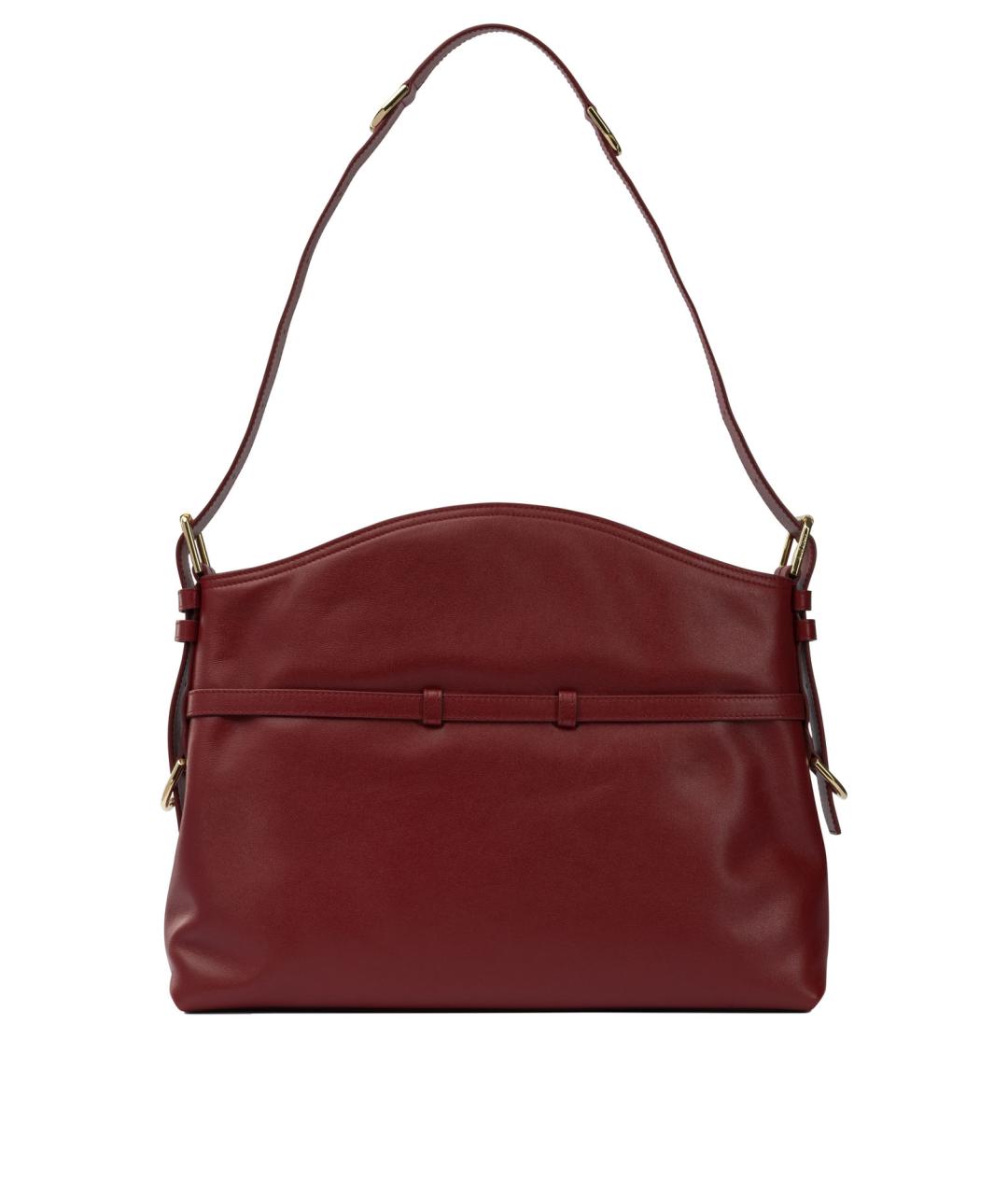 GIVENCHY Бордовая кожаная сумка через плечо, фото 3