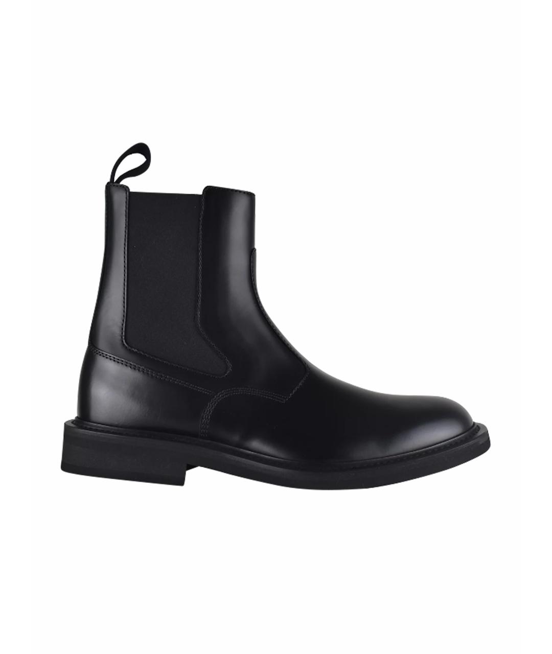 BALENCIAGA Черные кожаные ботинки, фото 1