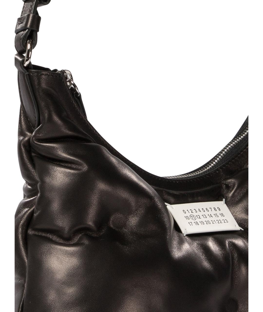 MAISON MARGIELA Черная кожаная сумка через плечо, фото 4