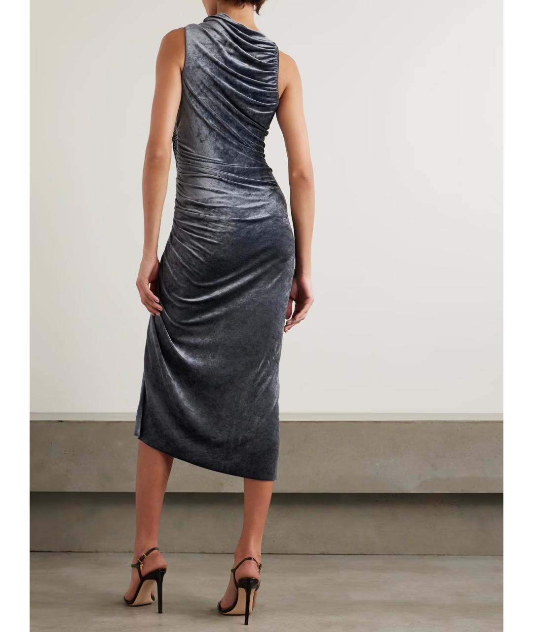 RICK OWENS Серое коктейльное платье, фото 3