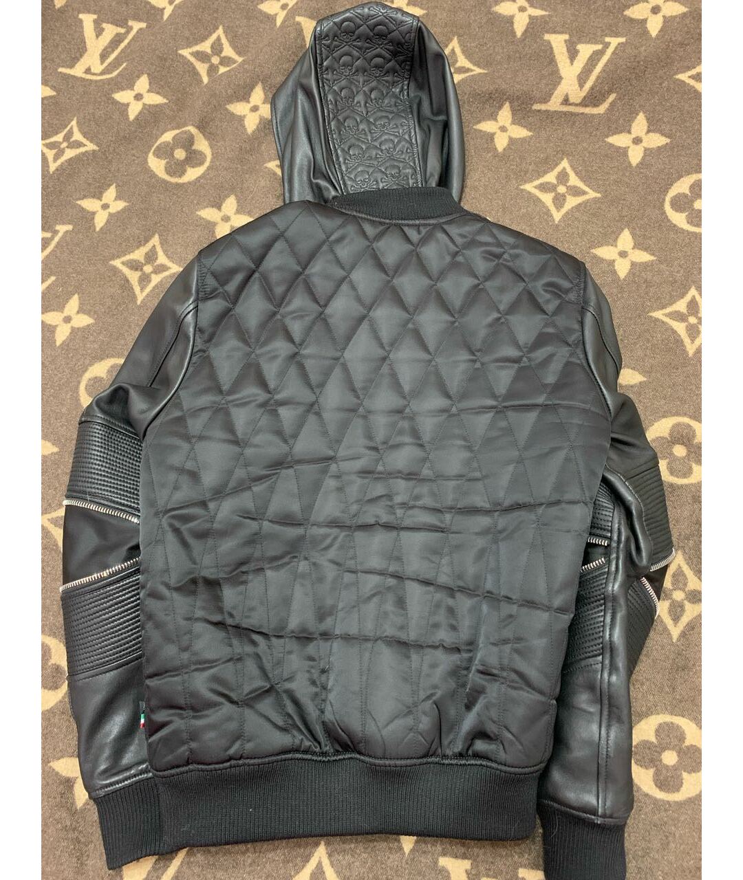 PHILIPP PLEIN Черная кожаная куртка, фото 8