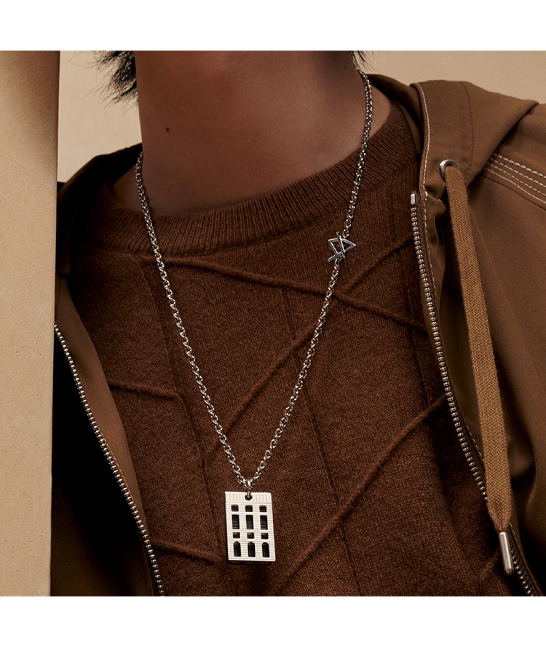HERMES Серебряная металлическая цепочка/подвеска, фото 4
