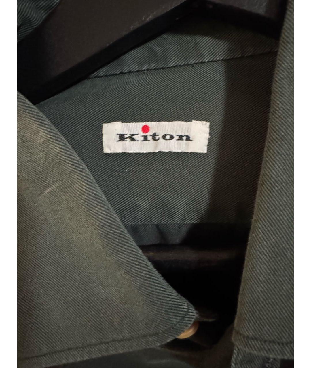 KITON Хаки кэжуал рубашка, фото 3
