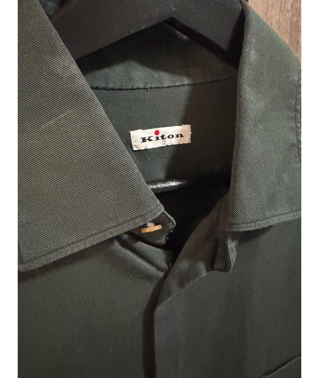KITON Хаки кэжуал рубашка, фото 5
