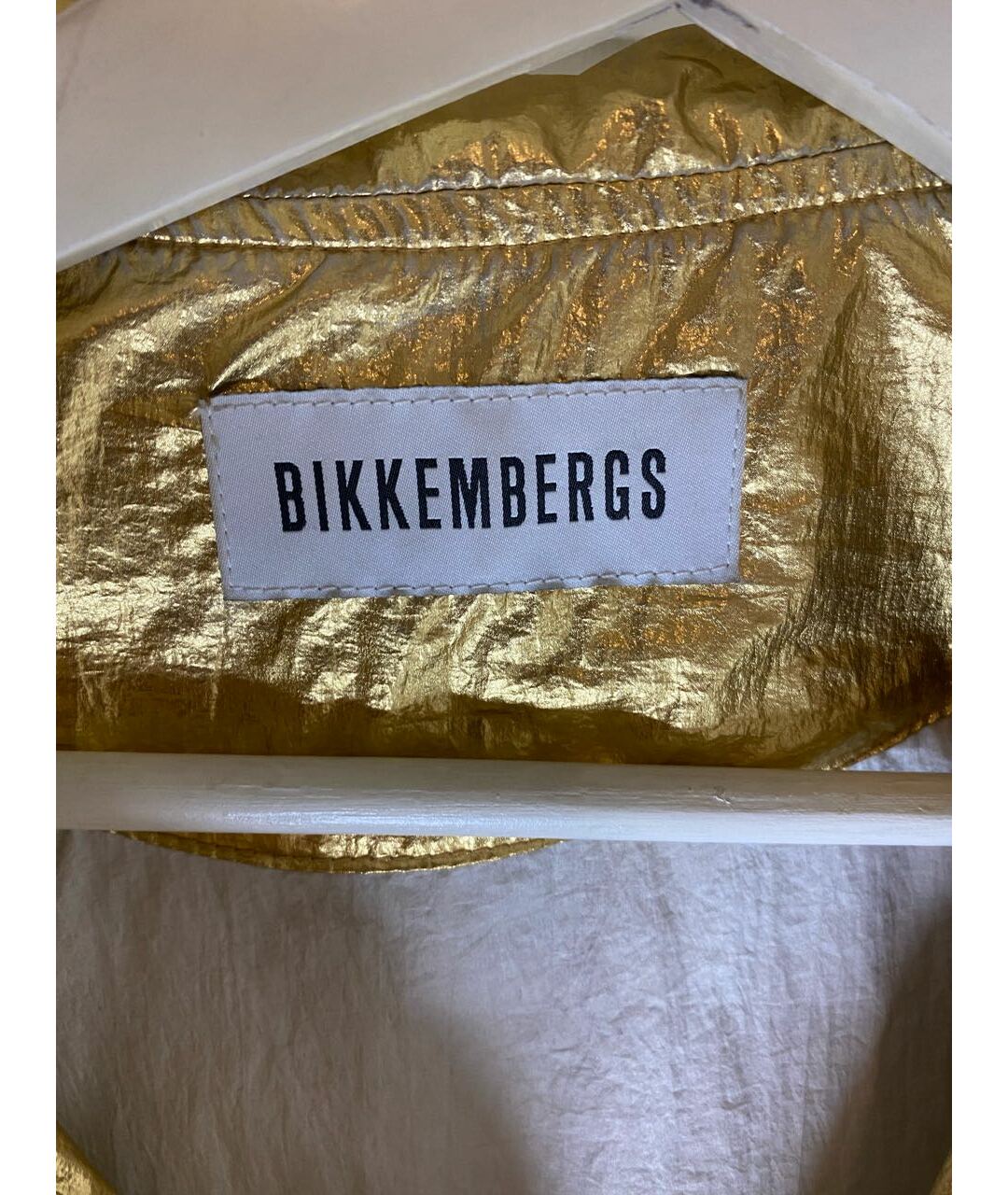 BIKKEMBERGS Золотая полиэстеровая куртка, фото 3