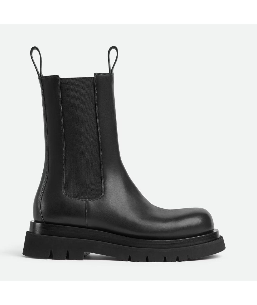 BOTTEGA VENETA Черные кожаные ботинки, фото 4