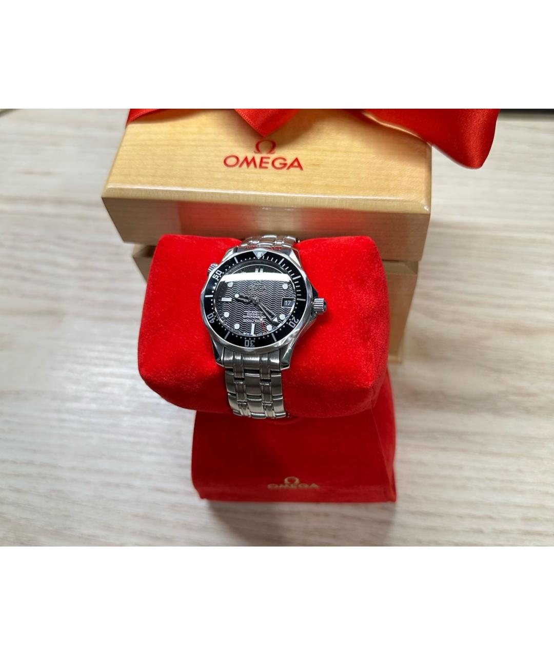 OMEGA Серебряные металлические часы, фото 2