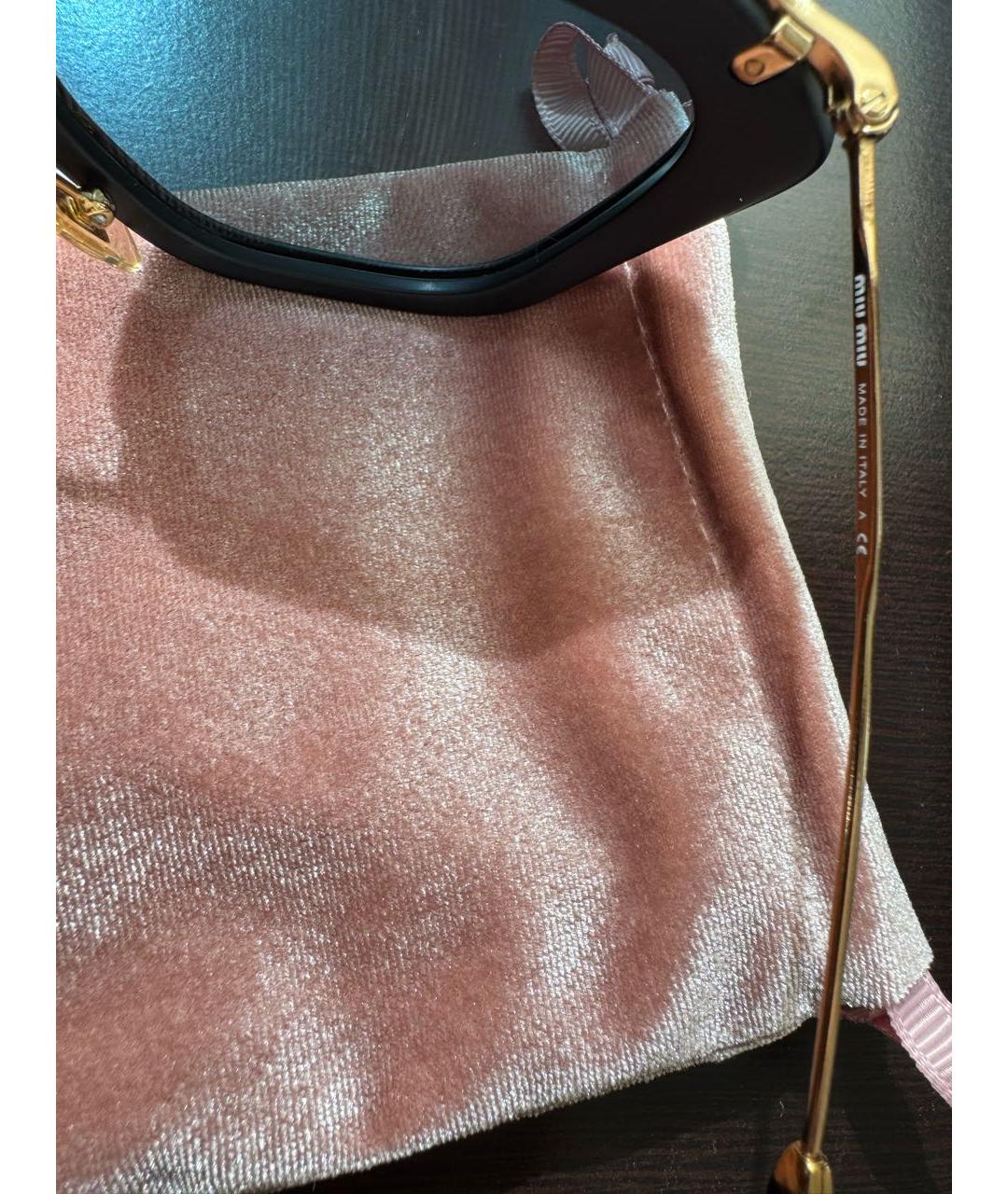 MIU MIU Черные пластиковые солнцезащитные очки, фото 7