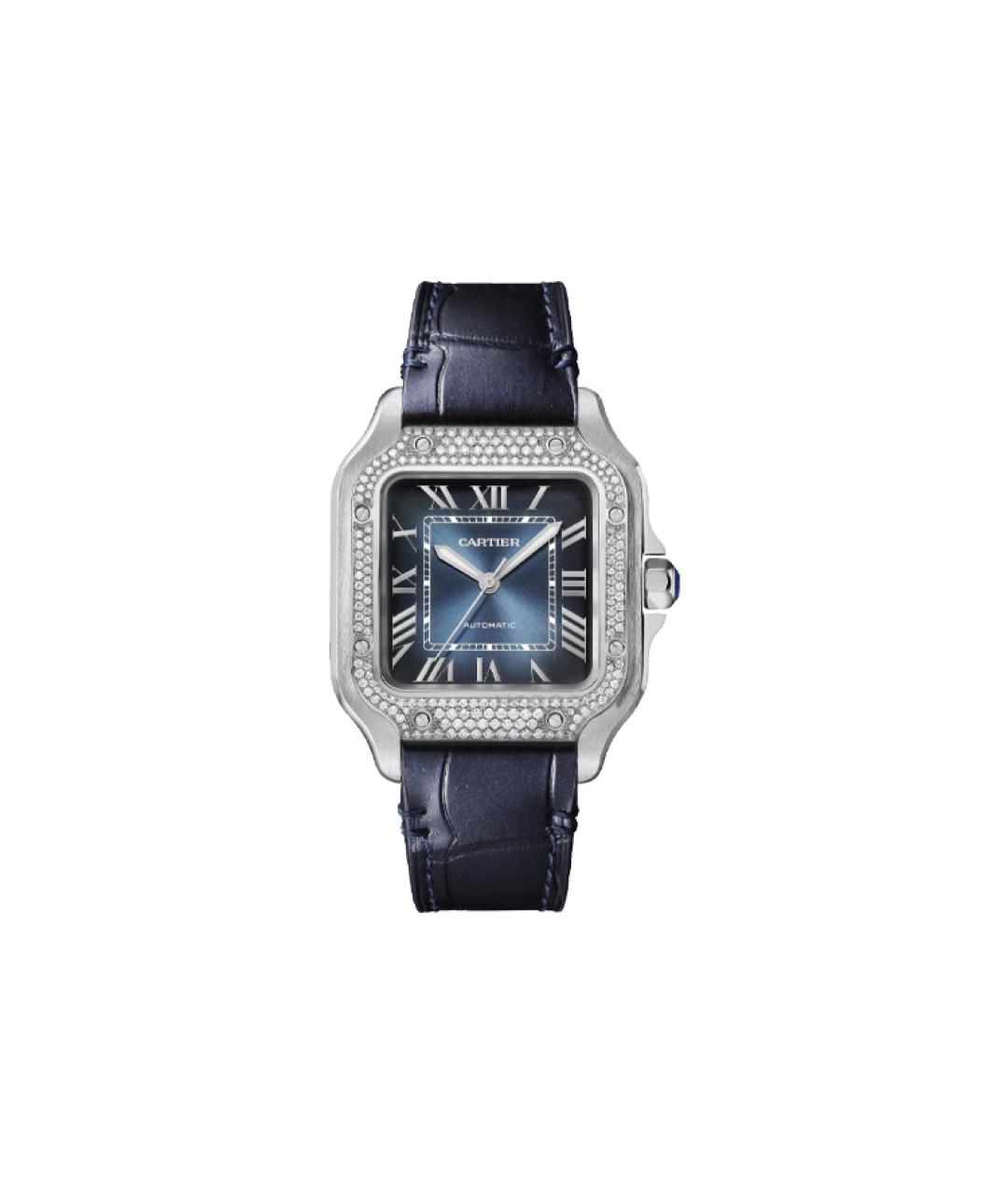 CARTIER Синие металлические часы, фото 1