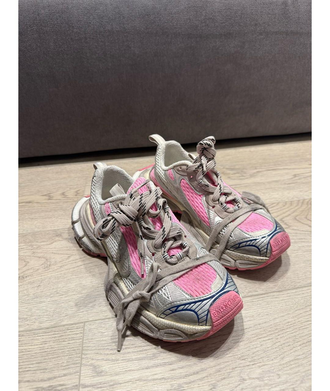 BALENCIAGA Розовые текстильные кроссовки, фото 3