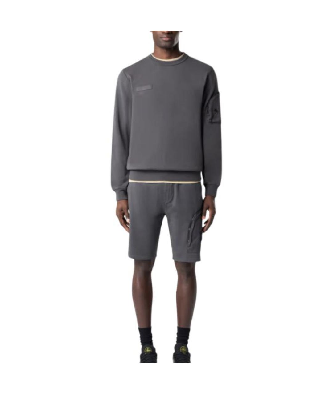 STONE ISLAND Серые шорты, фото 4