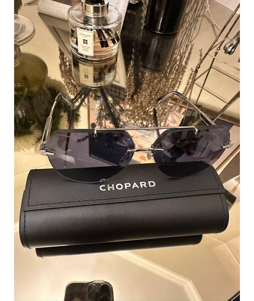 CHOPARD Серебряные металлические солнцезащитные очки, фото 7