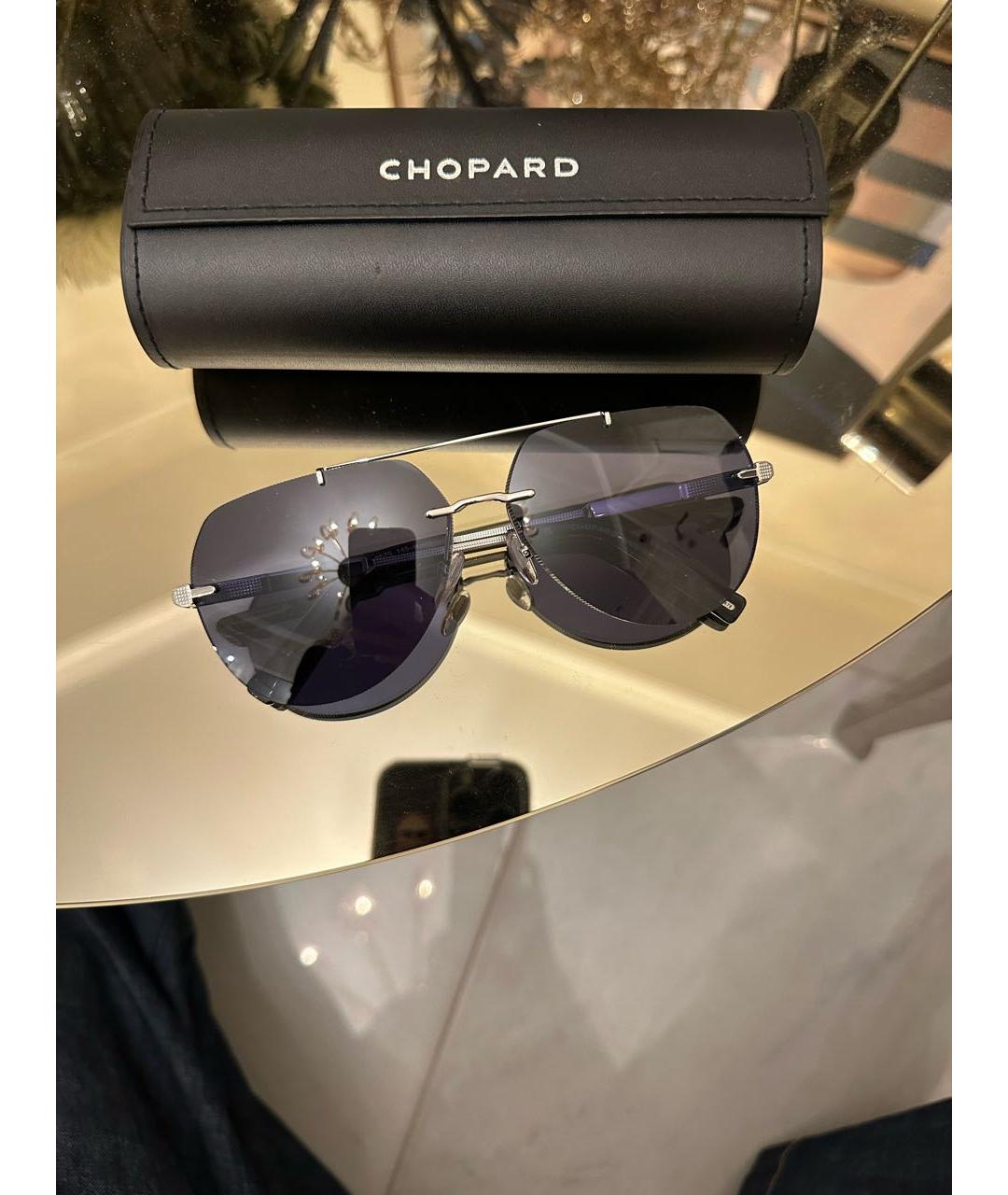 CHOPARD Серебряные металлические солнцезащитные очки, фото 5