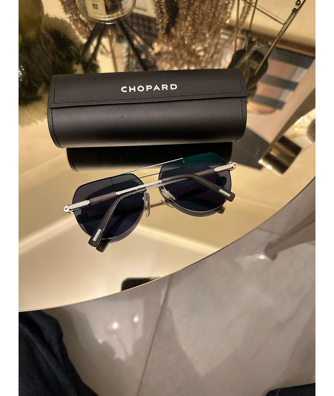 CHOPARD Серебряные металлические солнцезащитные очки, фото 6