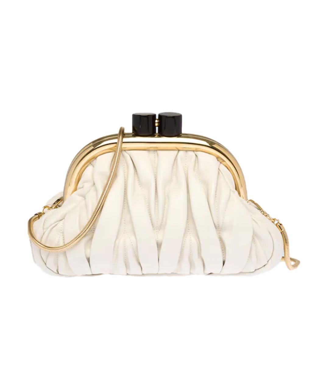 MIU MIU Белая кожаная сумка через плечо, фото 1