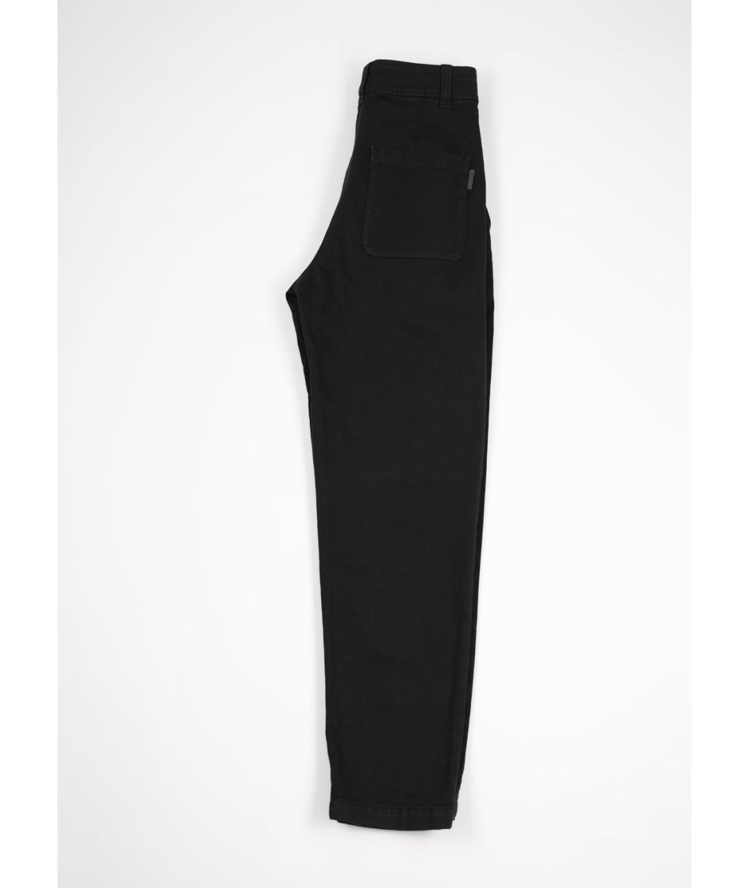 BRUNELLO CUCINELLI Черные хлопковые прямые джинсы, фото 4