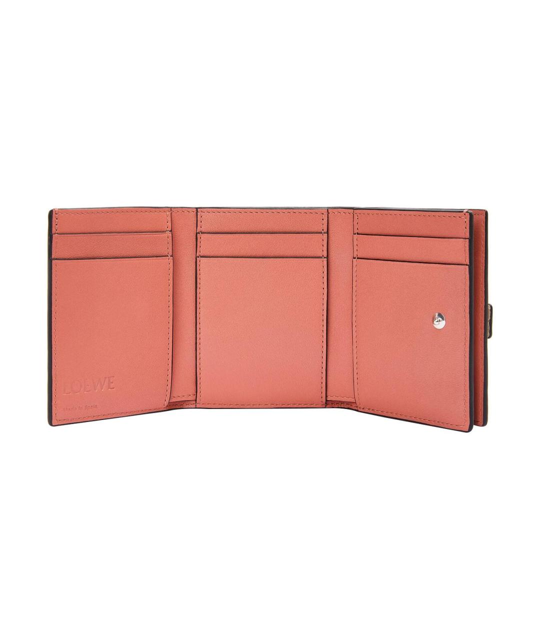 LOEWE Бежевый кожаный кошелек, фото 5