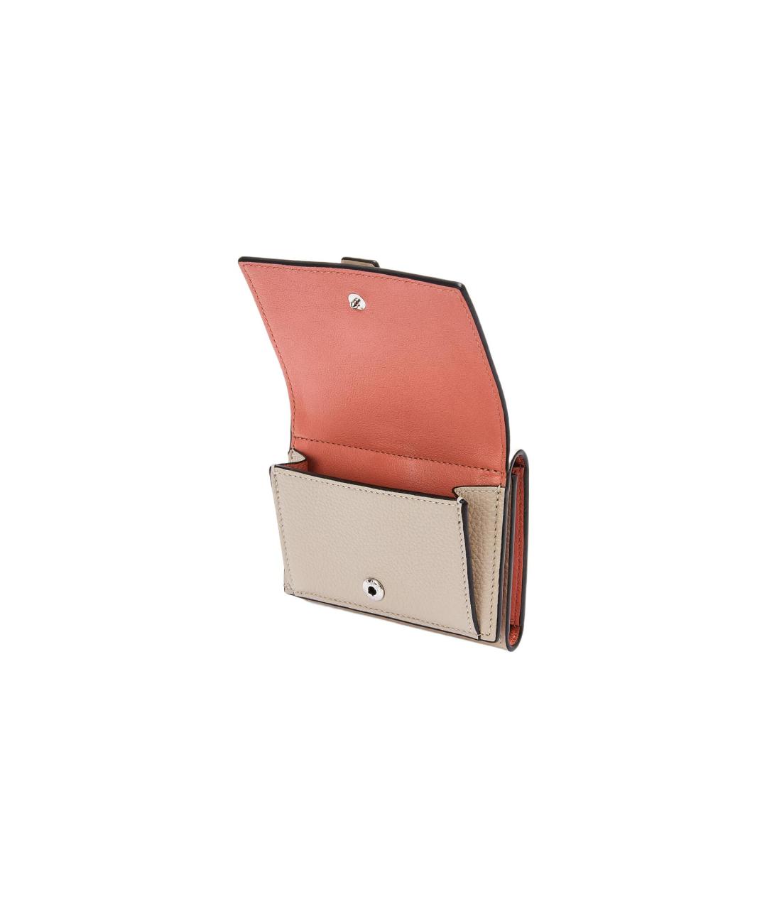 LOEWE Бежевый кожаный кошелек, фото 3