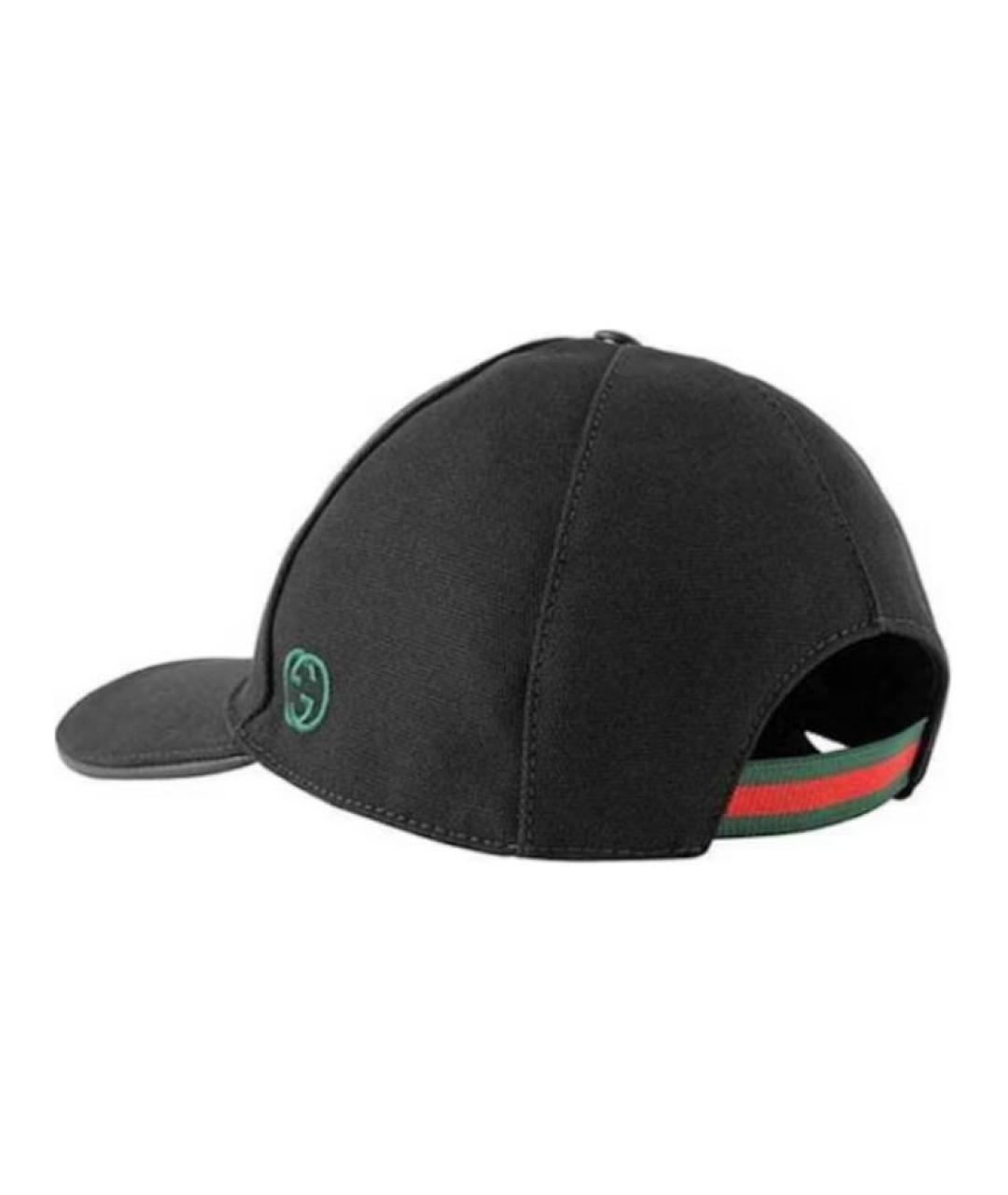 GUCCI Черная хлопковая кепка, фото 5