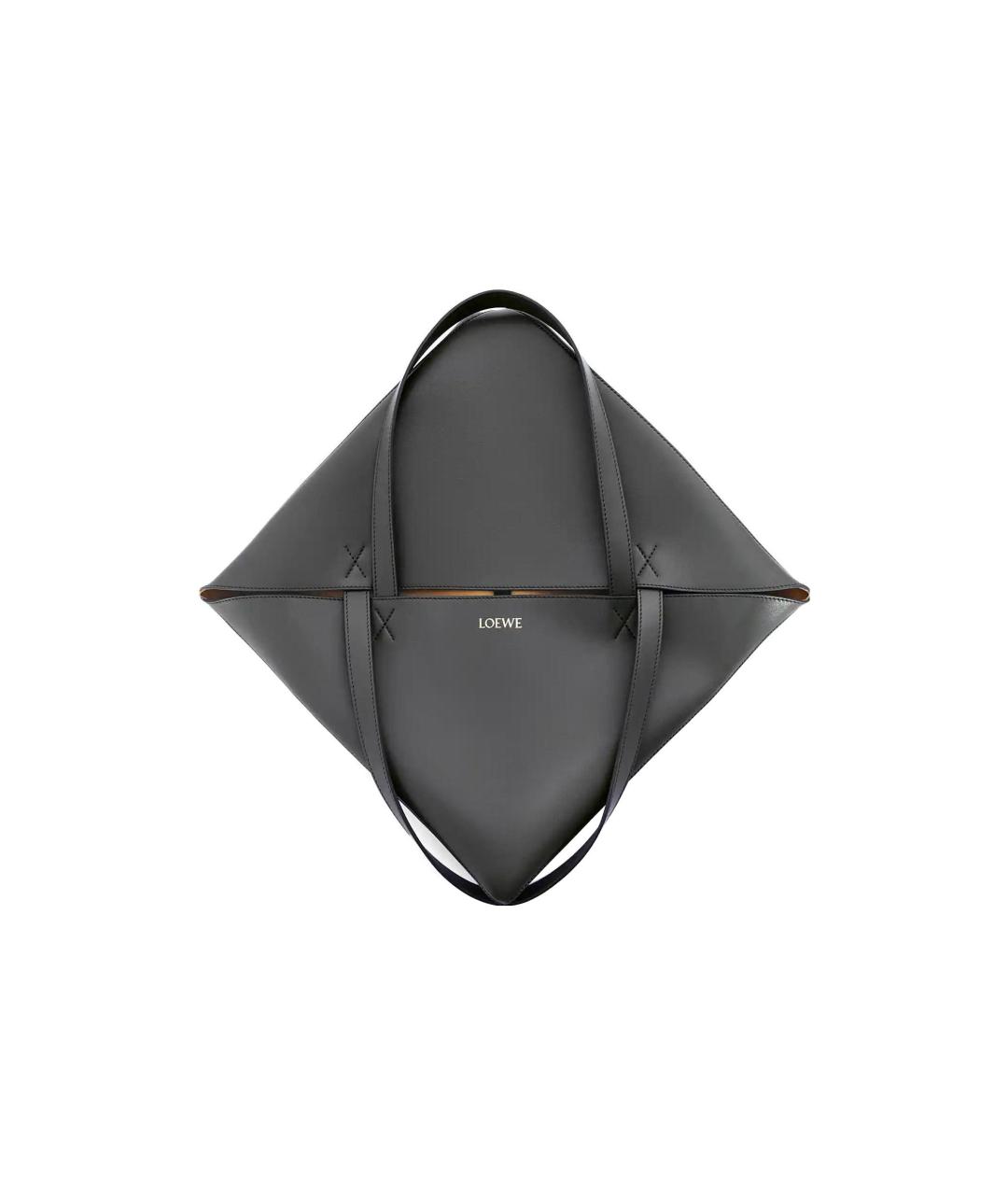 LOEWE Черная кожаная сумка тоут, фото 4