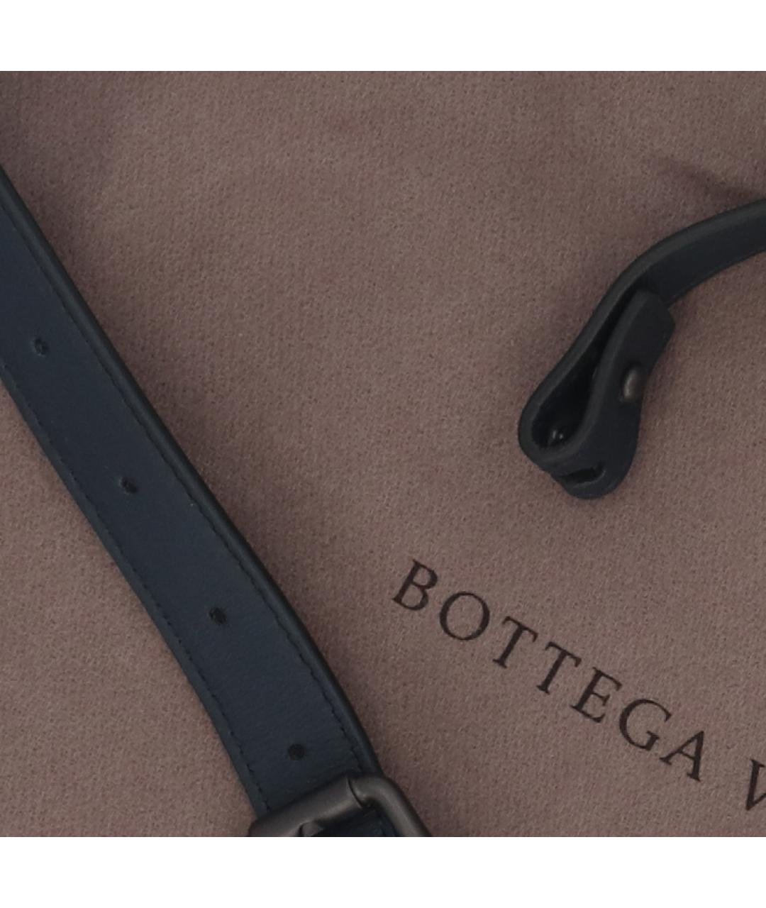 BOTTEGA VENETA Темно-синяя кожаная сумка на плечо, фото 8